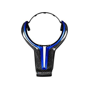 Imagem de FINMOKAL Substitua A Tampa Do Volante De Fibra De Carbono Azul Adequada Para BMW M2 M3 M4 M5 M6 X5M X6M Preto, Fibra De Carbono
