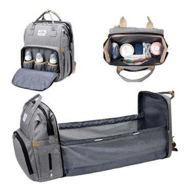 Imagem de Mochila Maternidade Bebê Multifuncional+trocador + Usb