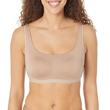 Imagem de Warner's Sutiã feminino Blissful Benefits alças super macias sem fio levemente forrado confortável Rm8141w, Amêndoa torrada, 3X-Large