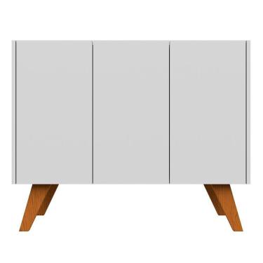 Imagem de Balcão Lucy 03 Portas Off White E Ypê - D`Rossi