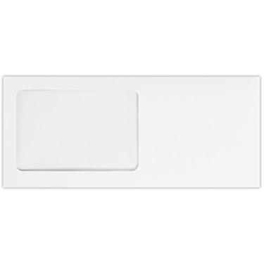 Imagem de #10 Janela multiuso (4 1/8 x 9 1/2) - 28 lb. Trama branca (50 unidades) | Perfeito para cheques, faturas, letras, letras, declarações | 11 kg. Papel de texto | 10APW-WW-50