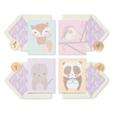 Imagem de Papyrus Cartões em branco com envelopes, bichos divertidos (20 unidades)