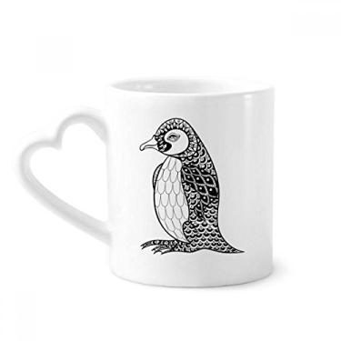 Imagem de Penguin Caneca de bebê silenciosa com tinta humana copo de coração de vidro