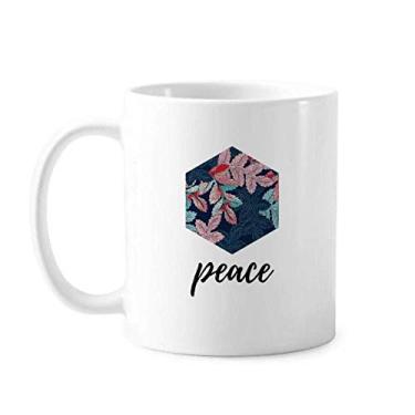 Imagem de Caneca de cerâmica para desenho de folhas em pó para cerâmica xícara de porcelana de café