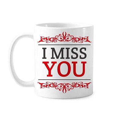 Imagem de Caneca de cerâmica I Miss You para o dia dos namorados xícara de porcelana de café