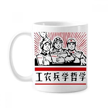 Imagem de Worker Campeasant Soldier Red China Caneca Cerâmica Café Porcelana Utensílios de Mesa