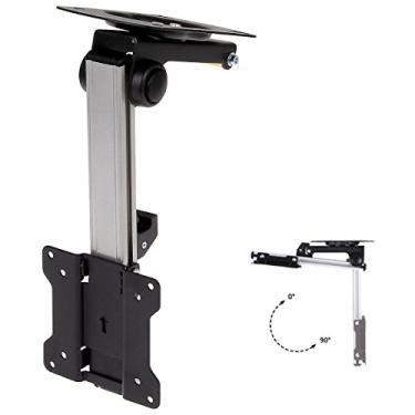 Imagem de Suporte de teto para TV RV da InstallerParts para cozinha de armário, suporte de TV de alumínio dobrável, Prata, 13 inch - 27 inch