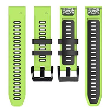 Imagem de KAPPDE 22mm 26mm Pulseira de relógio inteligente para Garmin Fenix 6 6X Pro 5X 5 Plus Pulseira de liberação rápida para Garmin D2/D2 Delta PX Pulseira de silicone (Cor: I, Tamanho: