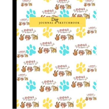 Imagem de Journal and Sketchbook : Notebook 120 Pages, Dog Doodle College Ruled |: For Doodling, Sketching and Notes, School Home Business Writing & Note Taking | Gift for all ages