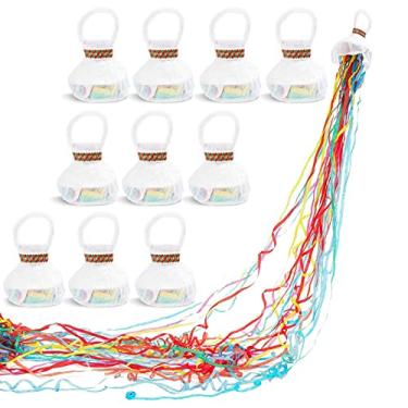 Imagem de Porta-copos de festa com confetes com cordas (pacote com 10)