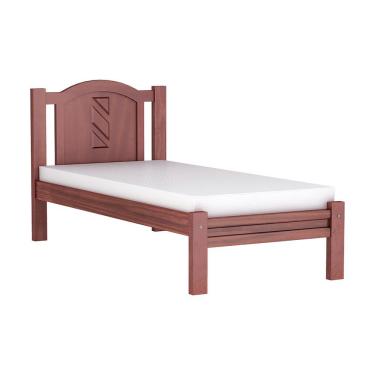 Imagem de Cama Solteiro Flex Grécia Mogno para Colchão 78 cm ou 88 cm Madeira Maciça Pinus - Cavazotto