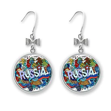 Imagem de Rússia Winter Acordeão Casino Ilustração Bow Brincos Drop Stud Piercing Gancho