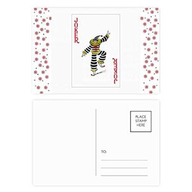 Imagem de Baralho Coringa Vermelho Padrão de Natal Flor Celebração Cartão Postal Blessing Card