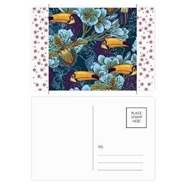 Imagem de Orquídea Pássaro Padrão contínuo Animal Natal Flor Celebração Cartão Postal Bênção Cartão de correio