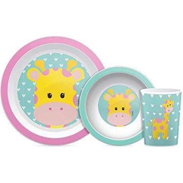 Imagem de BUBA Kit Refeição Animal Fun - Girafa, Multicolorido