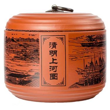 Imagem de Tea Caddy – Potes de chá de argila roxa, lacrados, recipiente de cozinha, pote de açúcar