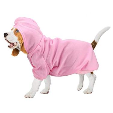 Imagem de cigemay Pet Winter Warm Par Carpet Clothes Coat Pet Dog Cat (rosa, GG)