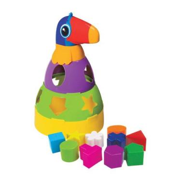 Imagem de Tucano Brinquedo Didático Para Bebês Com Formas Geométricas Mercotoys