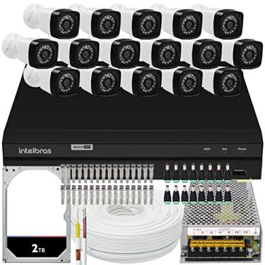 Imagem de Kit Cftv 16 Câmeras Segurança Multi HD 1080 Dvr Intelbras 2T