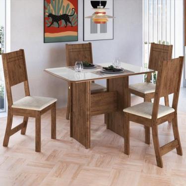 Imagem de Conjunto De Sala De Jantar 4 Cadeiras Atenas Indekes