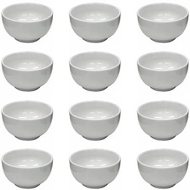 Imagem de Kit Com 12 Tigela de Porcelana 500ml Pote Bowl Cumbuca