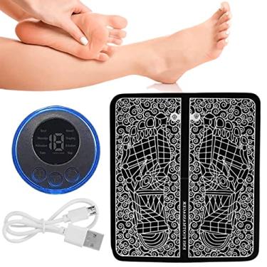 Imagem de Massageador Para Pés Pernas Magnético Relaxante Profissional Corporal 19 Níveis Intensidade Tapete Bivolt 8 Modos Portatil USB alivia dores nos pes stress