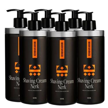 Imagem de Kit 06 Shaving Cream Nerk Embaixador 500Ml