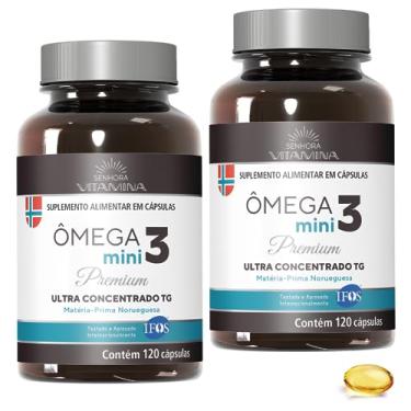 Imagem de Ômega 3 da Noruega Ultra Concentrado Certificado IFOS (240 cápsulas Mini) - 2 potes