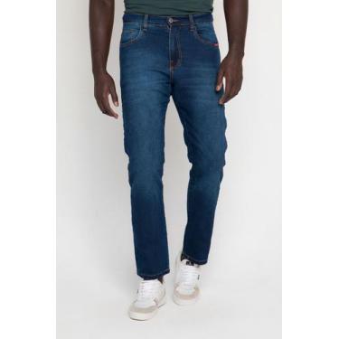 Imagem de Calça Masculina Jeans Stretch Regular Básica Polo Wear Jeans Escuro