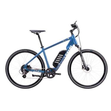 Imagem de Bicicleta Caloi E-Vibe City Tour 8V. Aro 700 - Azul+Branco