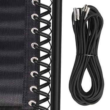 Imagem de COITEK 4 cabos de substituição para cadeira de gravidade zero, cordão de reparo elástico universal para reclináveis, corda de substituição de cadarços para lounge, cadeira de praia elástica (preto)