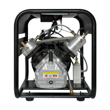 Imagem de TUXING Compressor de ar de cilindro duplo Pcp de 4500 psi, bomba de paintball de alta pressão, para pistola de rifle de ar com tanque de 6,8 l, pistola de paintball 30 MPa 220 V (TXED011)