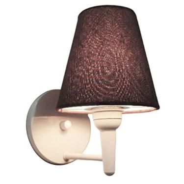 Imagem de Lustre Arandela Cone Cúpula Tecido 14/14x07 cm, Vivare Iluminação, Arandela Parede2004 BRLC, Branco, Pequeno