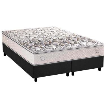 Imagem de Conjunto Box Queen: Colchão Anatômico Herval Ag 65 Santorini C1604 Ergoplus + Base Crc...