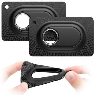 Imagem de SkyArmor Capa para SmartTag2, pacote com 2 porta-carteira [ultrafina] para Galaxy Smart Tag2, suporte de cartão de TPU macio para bolsa, mochila, bolsa clutch (preto)