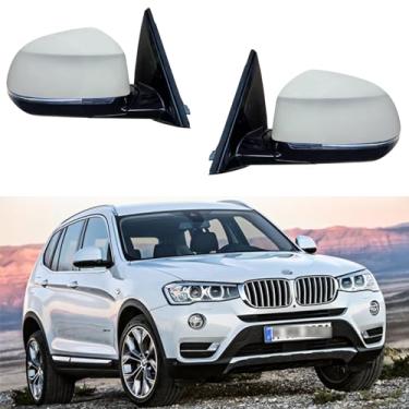 Imagem de Espelho de porta lateral para carro adequado para BMW X3 F25 BMW X3 2014-2017 acessórios retrovisor espelho retrovisor conjunto de espelho lateral elétrico dobrável aquecimento luz de giro