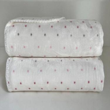 Imagem de Manta Velvet Star Rosa Bebê - Laço Bebê