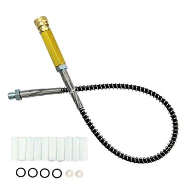 Imagem de Aopkeo Filtro de alta pressão de 50,8 cm separador de óleo de água 8 mm fêmea conector de desconexão rápida M10*1 para bomba manual Paintball Airsoft PCP