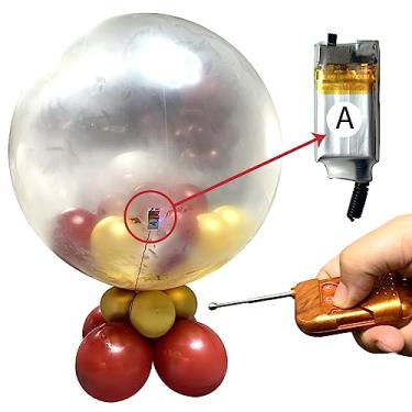 Imagem de Exploding balloon.Remote explosion control balloon tool, wedding balloon, Laugh out loud surprise birthday party decoration, reusable balloon, birthday, family party decoration, balloon pop tool