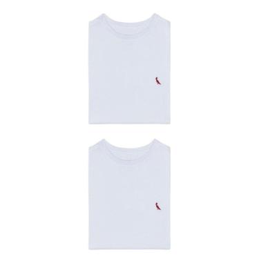 Imagem de Kit 2 Camisetas Brasa Branca Pica Pau Bordado Reserva-Masculino