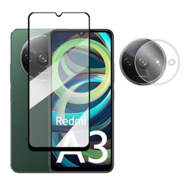 Imagem de Película de Vidro 3d 9d para Redmi A3 4g + Película Lente Câmera