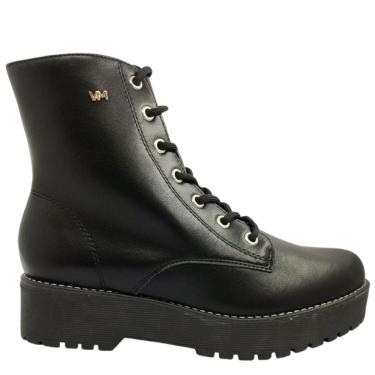 Imagem de Bota Coturno Feminino Casual Dia a Dia Cano Curto Solado Tratorado Via Marte 004-001