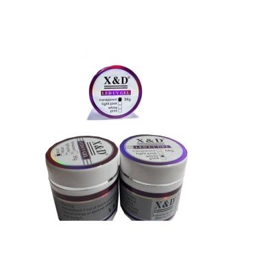 Imagem de Kit 3 gel de unha led uv xed 56g pink white transparente