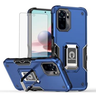 Imagem de Asuwish Capa de telefone para Xiaomi Redmi Note 11S/11 4G com película protetora de tela de vidro temperado e suporte de anel fino suporte rígido híbrido acessórios para celular Redme Note11 S Note11S