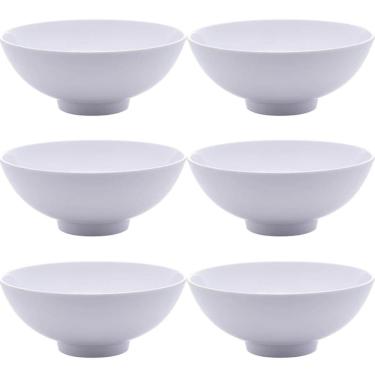 Imagem de Conjunto 6 Bowls de Melamina Brancos 400ml Cumbuquinhas Tige