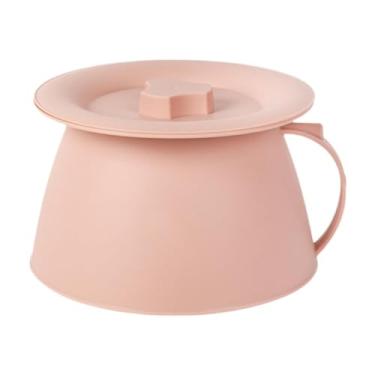 Imagem de harayaa Caçarola de cama portátil Spittoon vaso sanitário fácil de limpar vaso sanitário urinol pote multifuncional para quarto interior crianças, C