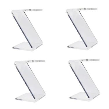 Imagem de Fancyes 4x acrílico bola expositor titular titular de beisebol portátil rack armazenamento para sala estar softball esportes