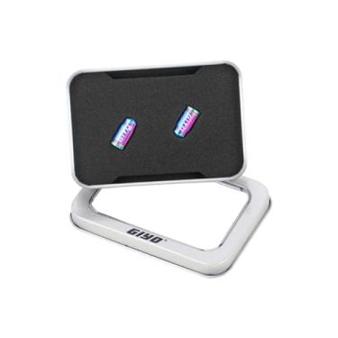 Imagem de YIJU 2 pçs tampa da válvula de bicicleta substituição liga titânio leve tampas da válvula do pneu para mountain bike, acessórios da bicicleta estrada, colorida, AV