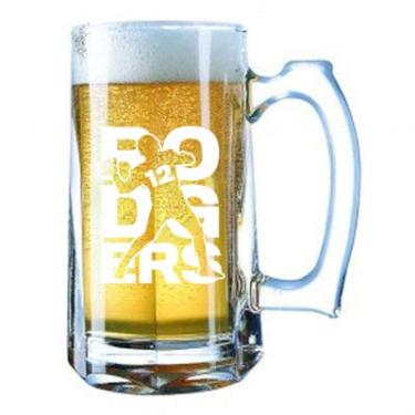Imagem de Hat Shark Caneca de cerveja gigante gravada a laser 793.8 g Beer Stein - Jogador atlético esportivo de futebol (Rodgers #12)