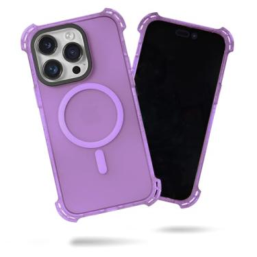 Imagem de SteepLab Capa Bubble Wrap para iPhone 14 Pro (tela de 6,1 polegadas, 2022) - A capa superprotetora com cantos de ar e compatível com MagSafe (travesseiro roxo)